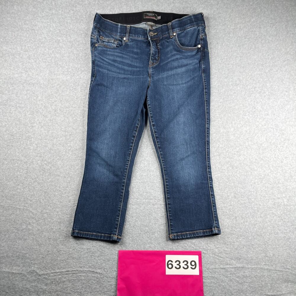 Torrid Crop Bombshell Skinny Denim Jeans Premium Stretch Womens Size 14